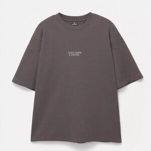 Pull and Bear Don’t Miss a Detail short sleeve sweatshirt T shirt drop shoulder
